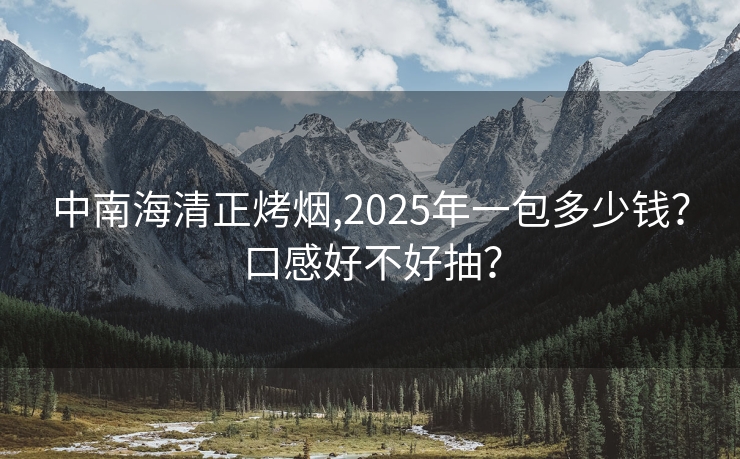 中南海清正烤烟,2025年一包多少钱？口感好不好抽？