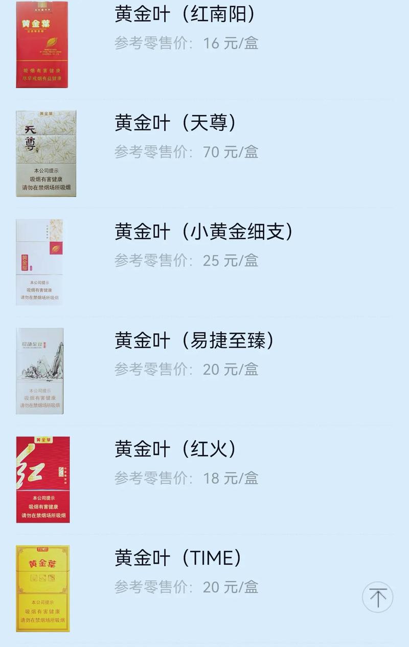 黄金叶香烟价格,黄金叶香烟价格概览 第4张 黄金叶香烟价格,黄金叶香烟价格概览 第4张