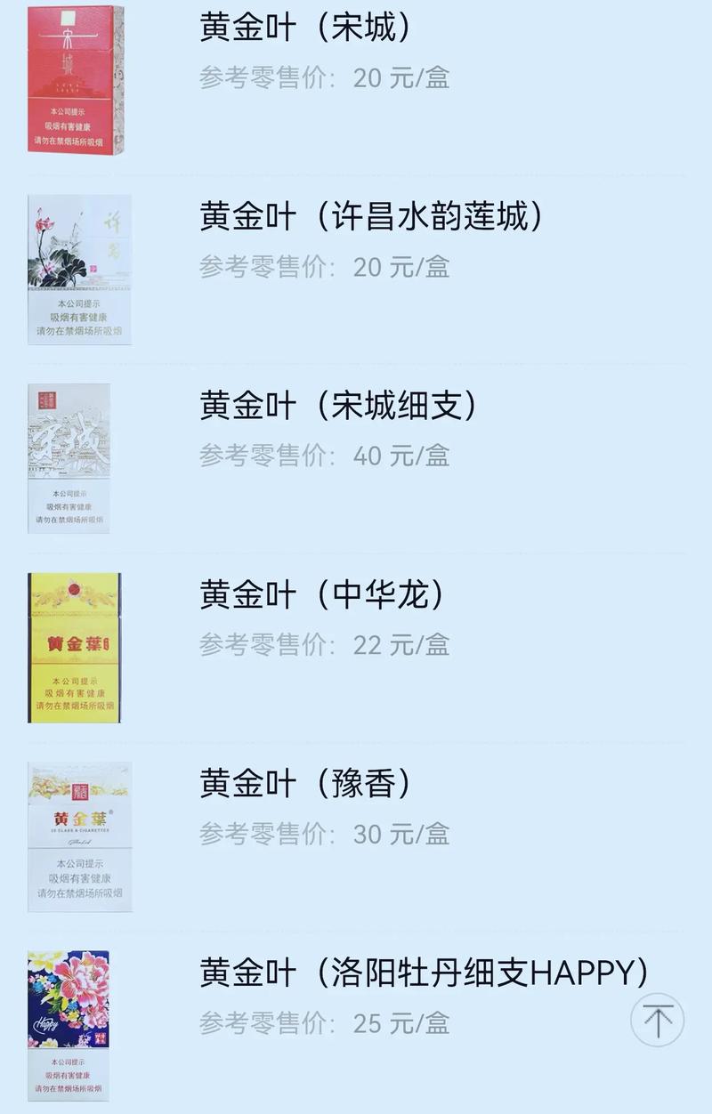 黄金叶香烟价格,黄金叶香烟价格概览 第2张 黄金叶香烟价格,黄金叶香烟价格概览 第2张